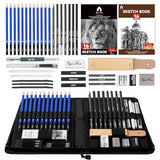 Art Supplies, Sketching & Drawing Pencils Art Kit with 2 Sketch Pads, Professional Artists Drawing Supplies Set Includes Graphite, Charcoals, Kneaded VigorFun