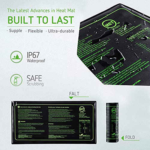 MET Certified 2 Pack Seedling Heat Mat, Seedfactor Waterproof Durable Germination Station Heat Mat, Warm Hydroponic Heating Pad for Indoor Home Seedfactor