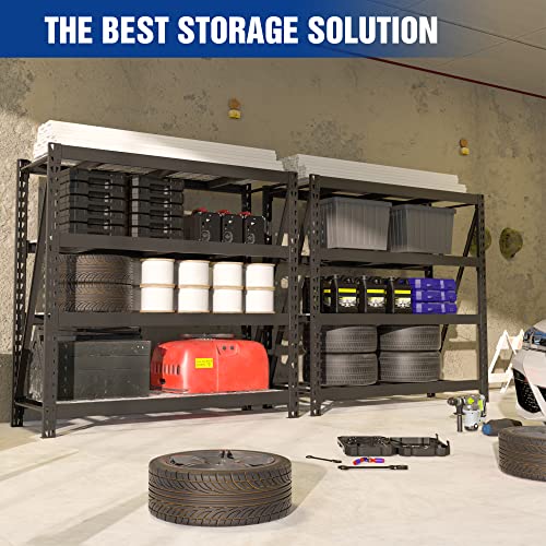 WORKPRO 68" Ultra Wide 4-Tier Metal Garage Shelving Unit, 68"W x 24"D x 65"H, 7200 LBS Capacity, Heavy Duty Storage Utility Rack, Industrial WORKPRO