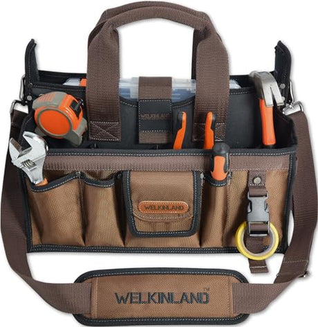 20Pockets Tool tote, Electrician tool bag, HVAC tool bag, Tech tool bag, Open top tool bag, Electrician bag, HVAC bag, Electrical tool bag, Open tool WELKINLAND