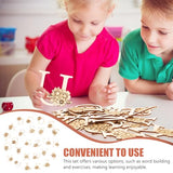 Tofficu Mini Unfinished Wood Alphabet Letters 26pcs Unfinished Mini Blank Wood Letter with Flower for Home Decor, Spelling Education, DIY Homemade Tofficu