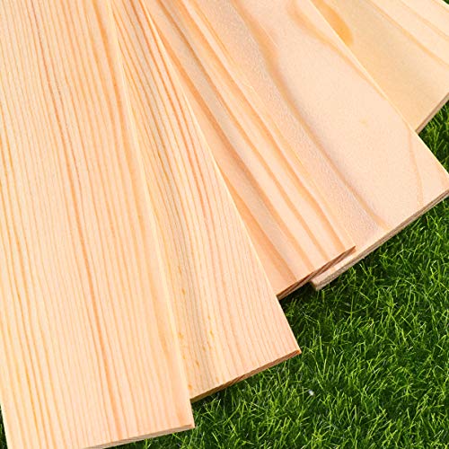 SEWACC Wood Crafts Crafts 10pcs Wood Boards Natural Pine Wood Board Panel Unfinished Wood Boards Sheets Carving Blocks for Arts Crafts DIY Projects SEWACC