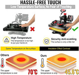 WHUBEFY Upgraded Heat Press Machine for Shirts 15 x 12 Inch T Shirt Press Machine 360-Degree Swing Digital Shirt Printing Heat Transfer Sublimation Whubefy