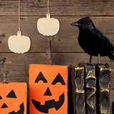 Sewroro 30pcs Wooden DIY Pumpkin Unfinished Wood Craft Cutout Blank Pumpkin for Halloween Fall Thanksgiving Party DIY Craft Decoration Supplies Sewroro