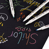 Sunshilor Metallic Markers Fine Point Metallic Marker Pens for Black Paper, Art Rock Painting, Easter Egg, Halloween Pumpkin, Card Making, Metal, Sunshilor