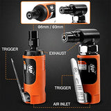 WP WORKPAD Air Die Grinder Set, Straight/Angled Air Die Grinder Kit with 1/4 and 1/8 inch Collets, Pneumatic Tools 2PCS WP WORKPAD