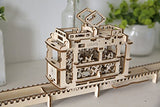 Ugears Tram with Rails - 3D Puzzle Self Propelled Mechanical Wooden Model UGEARS