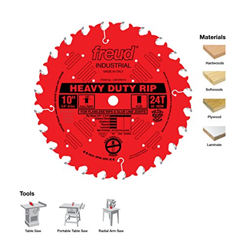 Freud America LM72R010: 10" Heavy-Duty Rip Blade - WoodArtSupply