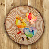 JEUIHAU 10 PCS 6.7-7 Inches Natural Unfinished Wood Slices, Round Wooden Tree Bark Discs, Wooden Circles for DIY Crafts, Christmas, Rustic Wedding JEUIHAU