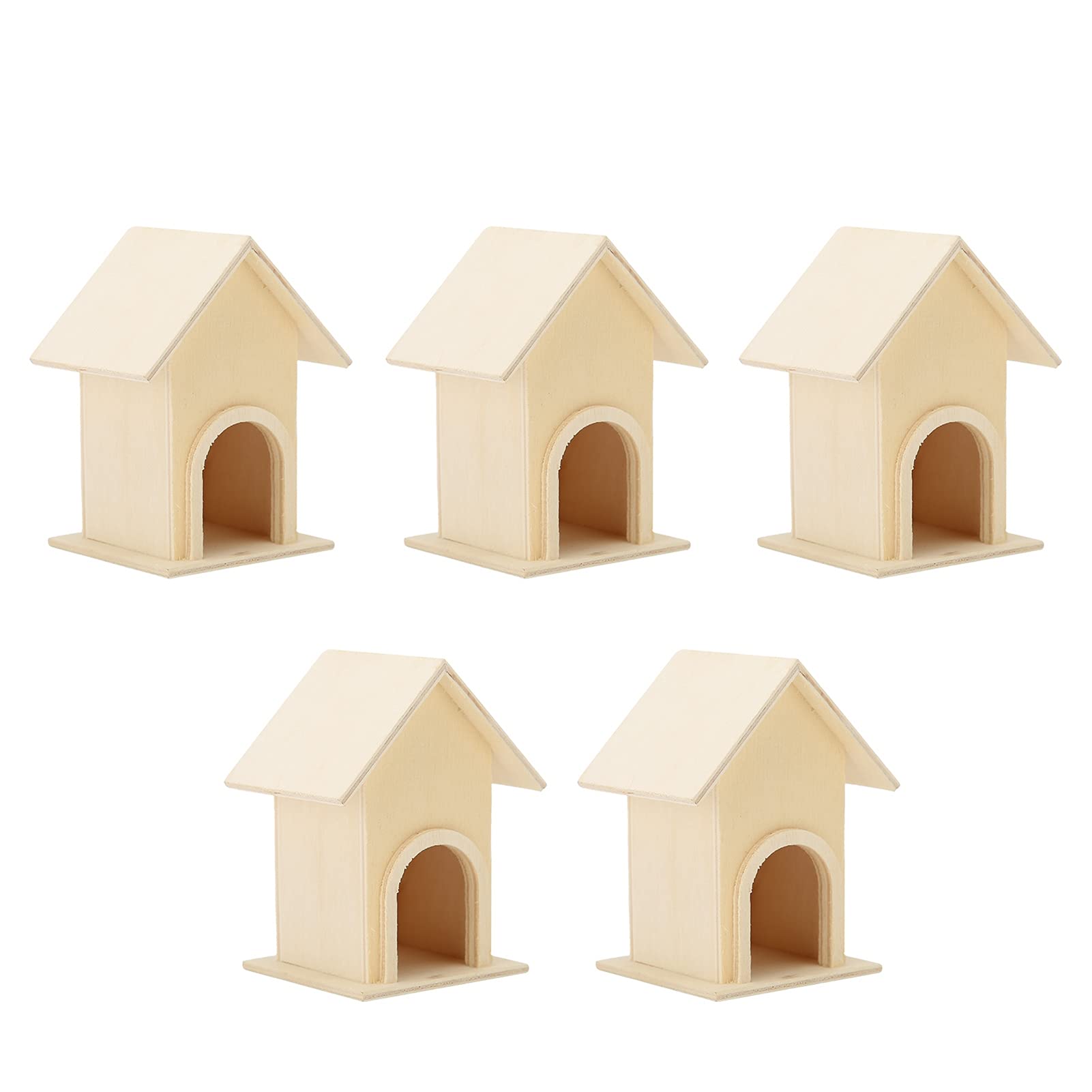 6Pcs Unpainted Wooden Birdhouses, Bird Houses for Outside Unfinished Wood Hanging Birdhouse Kit Bird Lover Gifts to Paint - WoodArtSupply