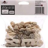 Plaid Dot Wood Letter Pack, 1 3/4" Fun Font, brown Plaid