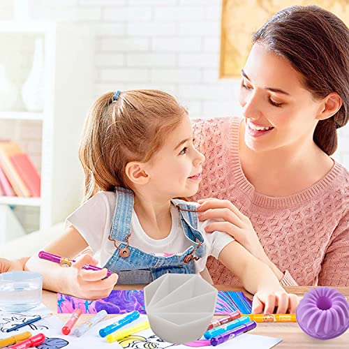 6Pcs Split Cup Flower Pour Cup Silicone Paint Cup Acrylic Pouring Strainers Set for Paint Pouring Capacity Mixing Cups for DIY Pouring Acrylic Paint FASALX