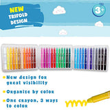 DOODLE HOG NOYO 36 Colors Gel Crayons for Toddlers and Kids - Non Toxic - 3 in 1 Washable Bolder Crayons | Pastel Watercolor Paint Effects | Ages 3 DOODLE HOG