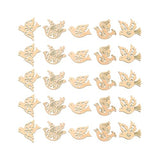 Creaides 50pcs Mini Bird Wood DIY Crafts Cutouts Wooden Bird Shaped Slices Embellishments Gift Unfinished Wood Ornaments for DIY Projects Christmas Creaides