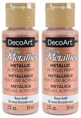 Dazzling Metallics Acrylic Paint 2oz-Rose Gold DecoArt
