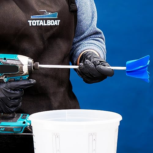 TotalBoat Helix Mixer Drill Attachment - Stirrer Mixes Epoxy Resin, Paint and Silicone - Tool Fits All 3/8” Drills - for Mixing Quart and Gallon TotalBoat