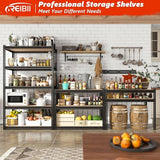 REIBII Heavy Duty 72" Adjustable Garage Shelving Unit - 5 Tier Metal Storage Shelves, 2000LBS Capacity REIBII