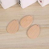 Healifty 20pcs Wedding Decorations Wedding Ornament Wooden Pendants Drop Shape Pendant Earrings Teardrop Earrings Ornament Earrings Wood Teardrop Healifty