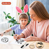 Shuttle Art Permanent Markers, 50 Pack Black Permanent Marker set,Fine Point, Works on Plastic,Wood,Stone,Metal and Glass for Doodling, Marking Shuttle Art