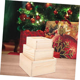 SEWACC 3pcs Box Wooden Drawer Miniture Decoration Woodsy Decor Retro Decor Rustic Case Wooden Unfinished Jewelry Organizer for Drawer Unfinished Wood SEWACC
