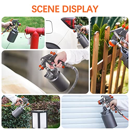 REFINE Spray Gun, Siphon Air Spray Gun, 1.8mm Nozzle, 1000CC Aluminum Cup, Special Process, Easy to Clean, Paint Gun, Automotive Paint Spray Gun, REFINE
