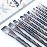 Transon Artist Paint Brush Set of 12 and 12-Color Face Body Paint Palette TRANSON