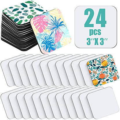 3 x 3 Inch Sublimation Blank Refrigerator Magnets Sublimation Square Fridge Magnets Sublimation Magnet Blanks MDF Sublimation Blanks DIY Decorative