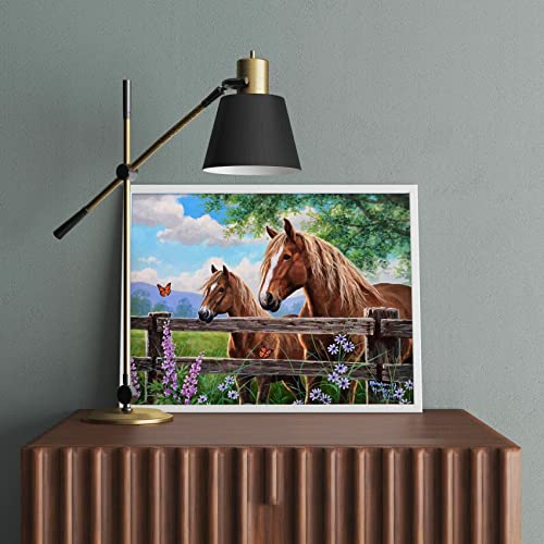 Horse Diamond Painting Art Kits for Adults and Kids,5D Diamond Painting Horse Kits for Adults and Kids, Diamond Art Horse Kits for Home Wall Decor