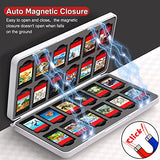 Switch Game Case Storage 24 Games Card and 24 Micro SD Cartridge Slots, Switch Game Holder for Nintendo Switch/OLED/Lite, Portable Switch Game Card CYKOARMOR