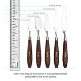 Bundle of 5 Pieces Painting Knives with Arrtx Acrylic Paint Pens, 32 Colors Brush Tip and Fine Tip (Dual Tip) Paint Markers for Rock Painting LIGHTWISH