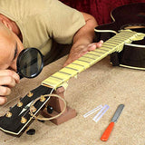 KEWAYO Guitar Fingerboard Luthier Tool Set Including Guitar Fret Crowning Luthier File, Fret Leveling Beam Sanding Leveler Beam and Fingerboard Guard KEWAYO