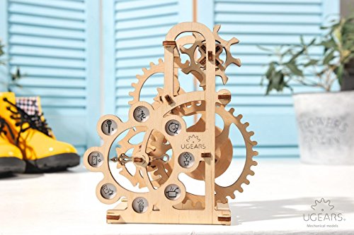 UGEARS Dynamometer - Mechanical Model Construction Kit 3D Wooden Puzzle for Self-Assembly Without Glue - Brainteaser for Kids, Teens and Adults UGEARS