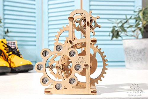 UGEARS Dynamometer - Mechanical Model Construction Kit 3D Wooden Puzzle for Self-Assembly Without Glue - Brainteaser for Kids, Teens and Adults