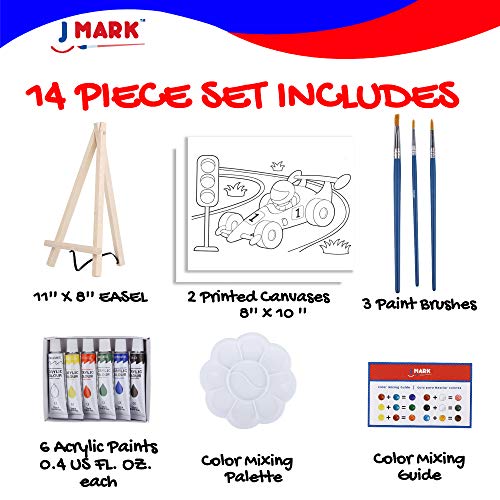 J MARK Premium Large Painting Kit – All in Deluxe Acrylic, Watercolor and  Oil Painting Set