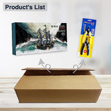 Piececool 3D Metal Puzzles for Adults, Black Pearl Pirate Ship Model Kits with DIY Tools, Watercraft Metal Model Building Kit for Birthday Piececool