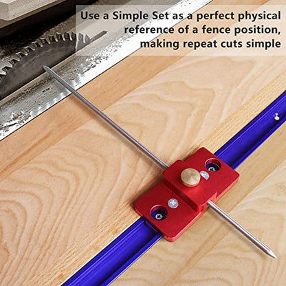 Table Saw Fence Parallel Positioning Tool, Aluminum Alloy Saw Blade Alignment Jig Table Saw Indicator Gauge Woodworking Aligning and Calibrating