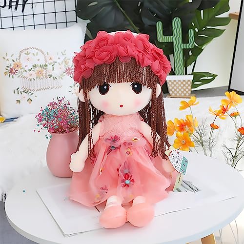 HWD Kawaii Flower Fairy Stuffed Soft Plush Toy Doll Girls Gift, 18 Inch (Pink) - WoodArtSupply