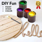 Unfinished Wood Rounds for Crafts - 2 Pack of 14 Inch Diameter Reversible Wood Circles with Real Wood Veneer That Will Not Warp, Wood Slices with CADE + KAI