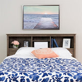 Atlin Designs Transitional Wood Double or Queen Headboard in Gray Atlin Designs