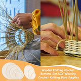 PH PandaHall 8pcs Basket Bottom for Rattan, 8 Styles Round/Oval Wooden Basket Base Set Basket Cane Wicker Woven Board with 3mm Pre-Drilled Holes for PH PandaHall