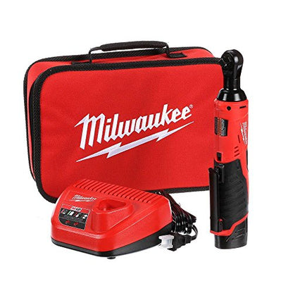 Milwaukee 2457-21 3/8-in Cordless M12 Lithium-Ion Ratchet Kit (Ratchet Kit w/Tool Bag) - WoodArtSupply