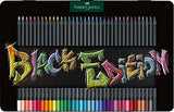 Faber-Castell Colouring Pencils Black Edition, tin of 36 tin of 12 Faber-Castell