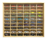 Wooden Wall Mount Display Case for Hot Wheels, with Dust Resistant Door, Matchbox 1/64 Scale Diecast Model Cars Display Storage Organizer Case, WoodArtSupply