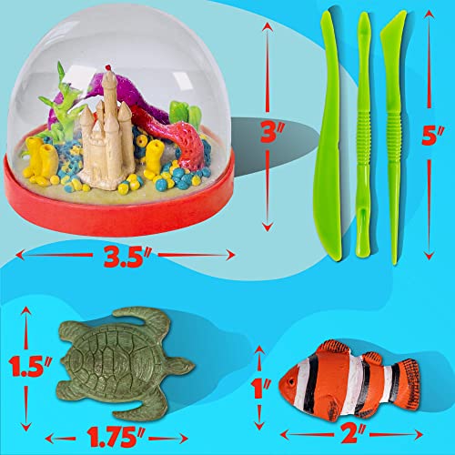 Hapinest Make Your Own Underwater Snow Globe Arts and Crafts Kit for Kids Boys and Girls Ages 6 Years and Up Hapinest