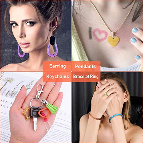 Resin Molds for Jewelry, Paxcoo 678pcs Earring Making Kit with 28pcs Epoxy Molds and 650pcs Earring Hooks, Jump Rings for Pendants, Resin Crafts, DIY PAXCOO