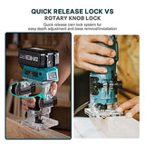 Avhrit Cordless Compact Wood Router, 21V Wood Router Tool With 2PCS 4.0Ah Batteries, Brushless Portable Handheld Palm Routers for Woodworking, Wood Avhrit