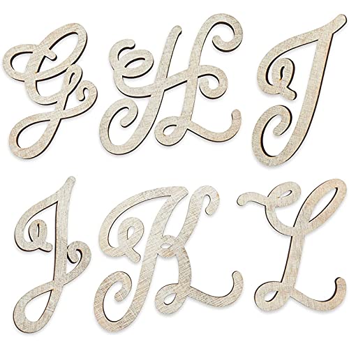 Bright Creations Unfinished Wooden Letters for Crafts, Welcome (12