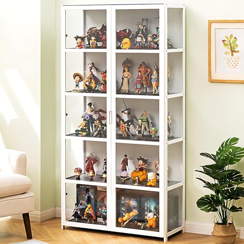 BYSIECD Curio Display Cabinet, Display Cabinet with 6-Tier Storage Shelves, Collectibles Toy Organizers Rack, Storage Cabinets and Bookcase for