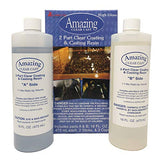 Amazing Clear Cast Epoxy Resin Kit Epoxy Resin 32 Ounce by Alumilite, 20x Disposable Plastic Resin Mixing Cups, Pixiss Mixing Sticks Bundle GrandProducts Art Bundles