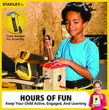 Stanley Jr DIY Bird House Kit for Kids and Adults - Easy Assembly Paint-A-Birdhouse Kit - Wooden Birdhouse Kit - Paint & Brushes Included STANLEY Jr.
